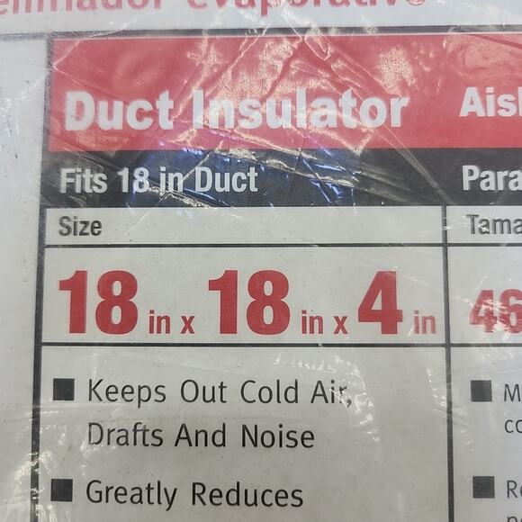 Evaporator cooler heat plug 18 inch X 18 inch X4 inch duct insulator {71} - Picture 4 of 11